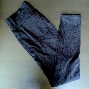 J Brand Black Python Jeggings